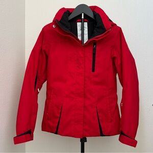Red Descente Fitted Ski Jacket Size 4 Small